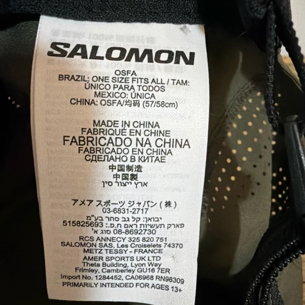 Salomon Unisex Cross Cap Mesh Panel Running Lightweight Breathable Hiking Buckle - Picture 4 of 5